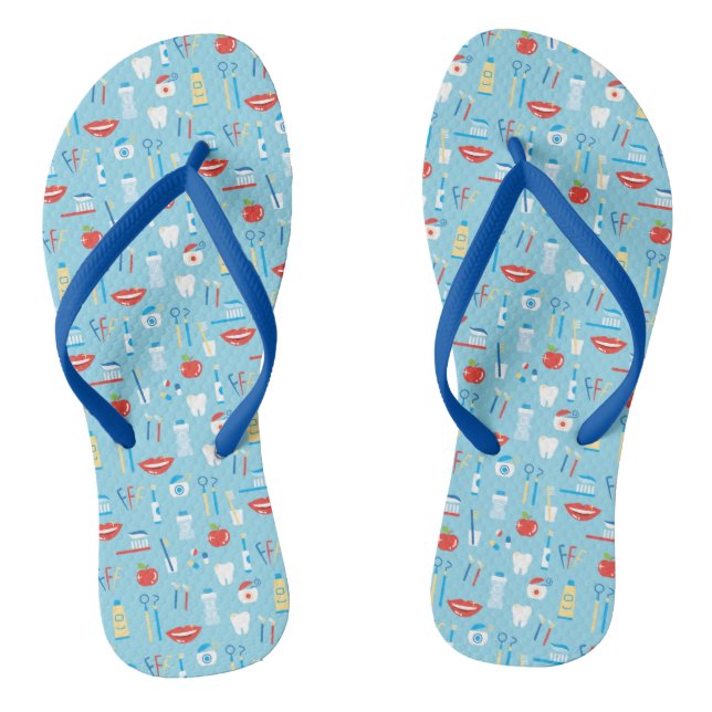 Chanclas Modelo azul dental (Plantilla)