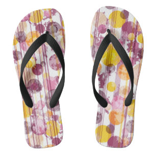 Chanclas Modelo blanco rayado manchado