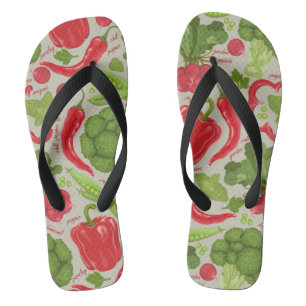 Chanclas Modelo brillante de verduras frescas