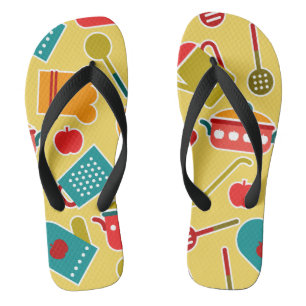 Chanclas Modelo colorido de los utensilios de la cocina