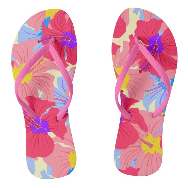 Chanclas modelo con el hibisco (Plantilla)