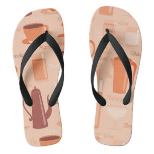 Chanclas Modelo con las bebidas y el texto