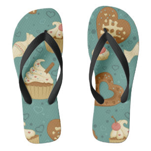 Chanclas Modelo con las magdalenas y los caramelos