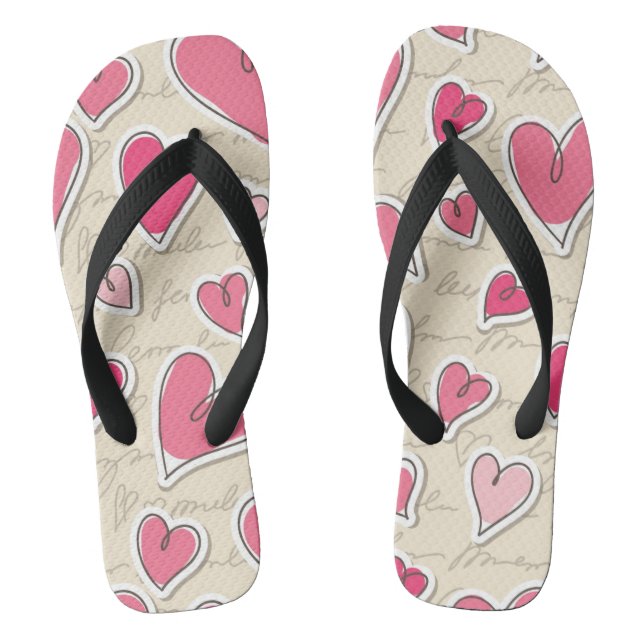 Chanclas Modelo de corazones (Plantilla)