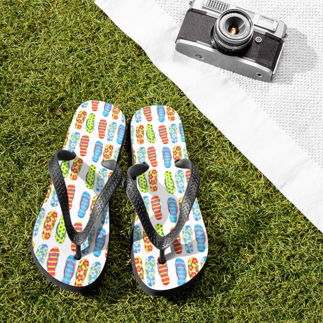 Chanclas Modelo de Flip Flops Tropical Colorido (Cute colorful flip flops artwork on flip flops. )
