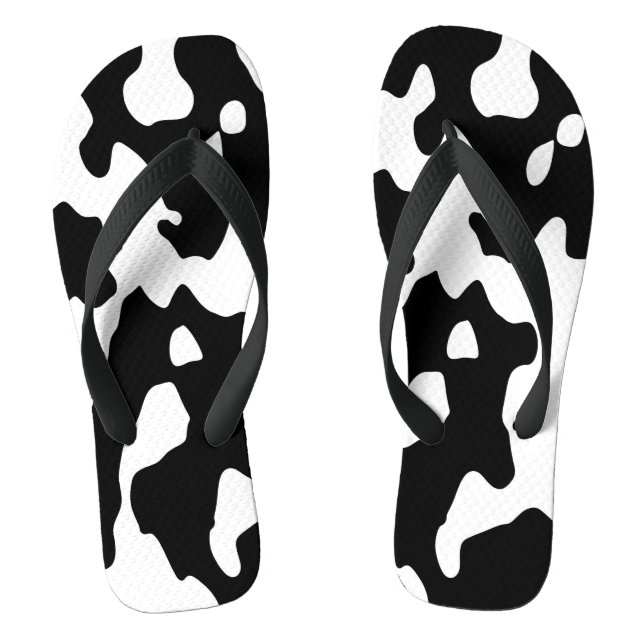 Chanclas Modelo de la vaca blanco y negro (Plantilla)