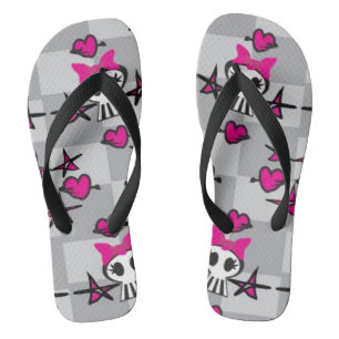 Chanclas Modelo de los cráneos de Emo