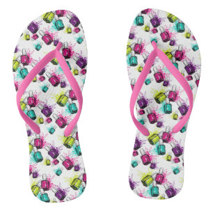 Chanclas Modelo de neón del esmalte de uñas