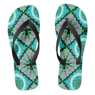 Chanclas Modelo de Suzani con adornos del Uzbek y del
