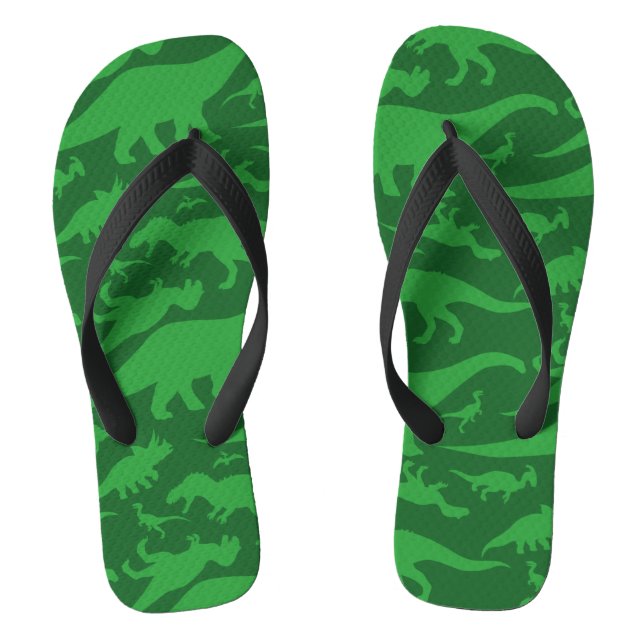 Chanclas Modelo del dinosaurio verde (Plantilla)
