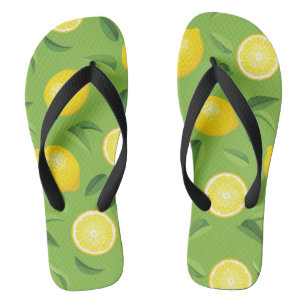 Chanclas Modelo del fondo de los limones