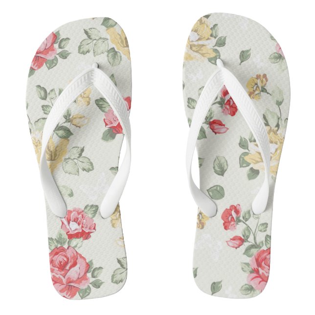 Chanclas Modelo del papel pintado de la elegancia de rosas (Plantilla)