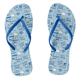Chanclas Modelo dental azul de la clínica