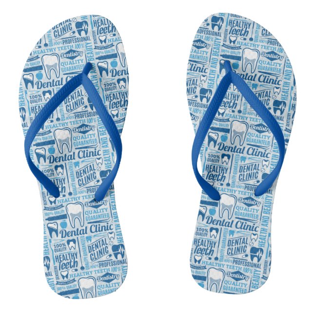 Chanclas Modelo dental azul de la clínica (Plantilla)