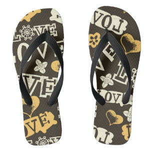 Chanclas Modelo dibujado mano del amor