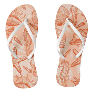 Chanclas Modelo dibujado mano del mar