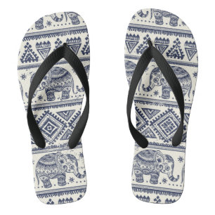 Chanclas Modelo étnico azul del elefante