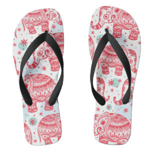 Chanclas Modelo étnico rojo del elefante