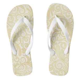Chanclas Modelo floral de las hojas del oro
