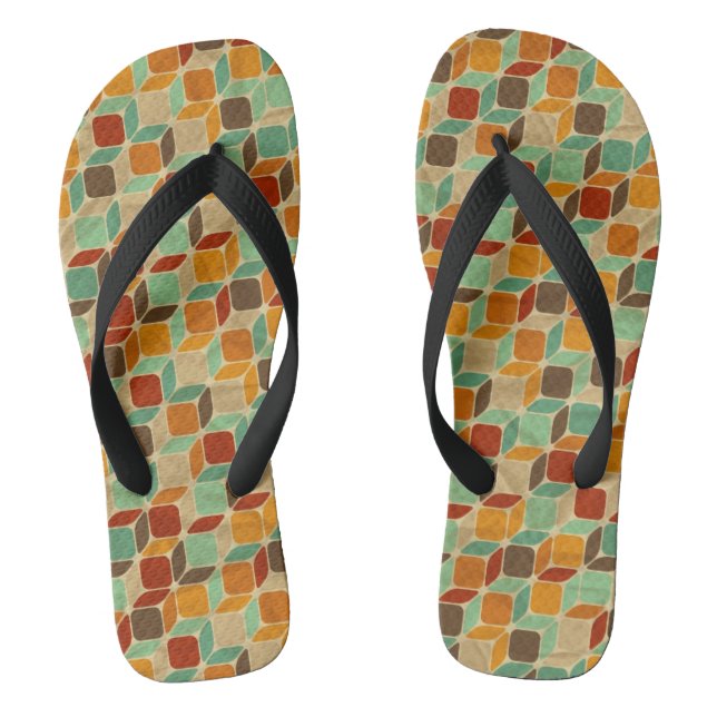 Chanclas Modelo geométrico retro 4 (Plantilla)