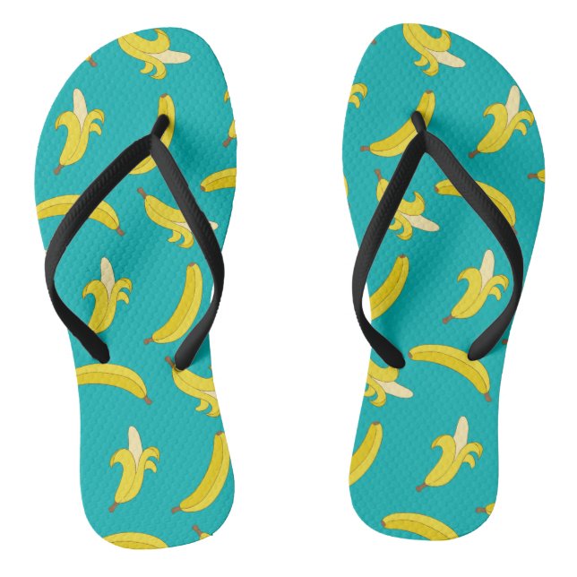 Chanclas Modelo ilustrado plátanos ido divertido (Plantilla)