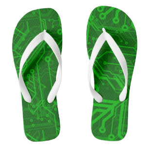 Chanclas Modelo impreso verde de la placa de circuito