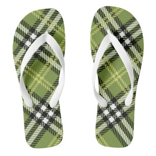 Chanclas Modelo irlandés verde de la tela escocesa