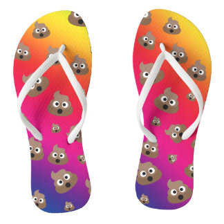 Chanclas Modelo lindo de la emoji del impulso del arco iris