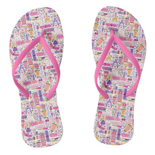Chanclas Modelo lindo de la manicura del Doodle