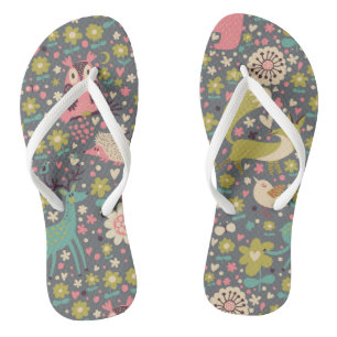 Chanclas Modelo lindo de los animales del bosque