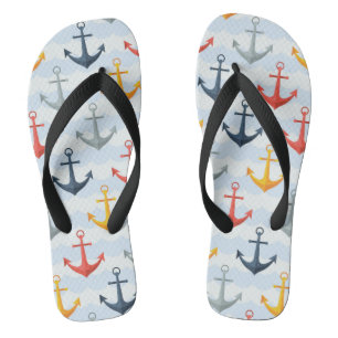 Chanclas Modelo náutico con las anclas