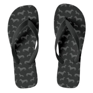 Chanclas Modelo negro lindo del dachshund
