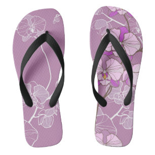 Chanclas Modelo púrpura de la orquídea