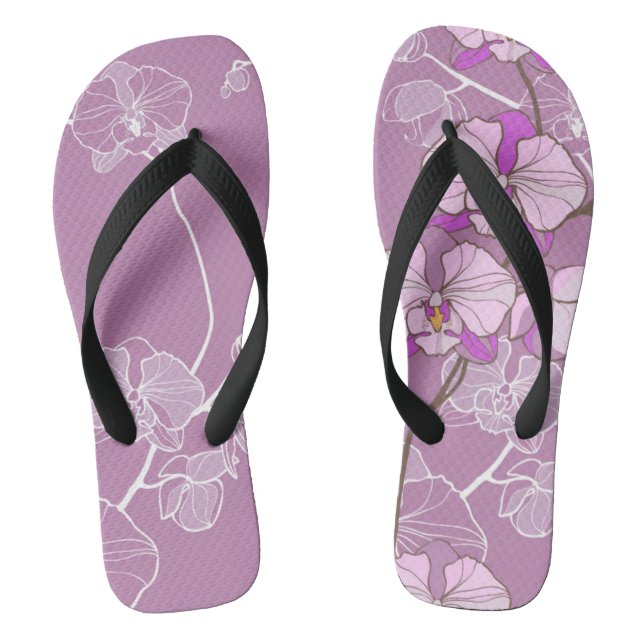 Chanclas Modelo púrpura de la orquídea (Plantilla)