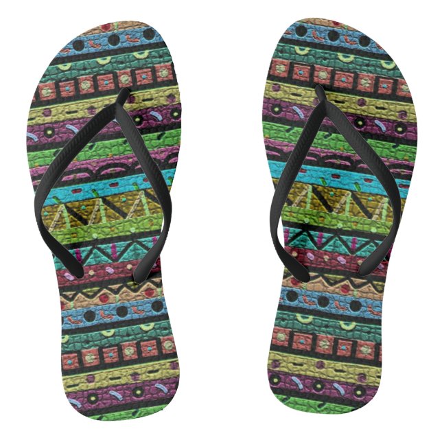 Chanclas Modelo tribal de neón (Plantilla)
