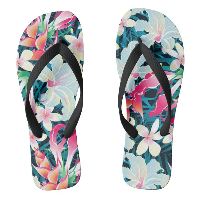 Chanclas Modelo tropical colorido (Plantilla)