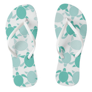 Chanclas Modelo verde azulado de la tortuga