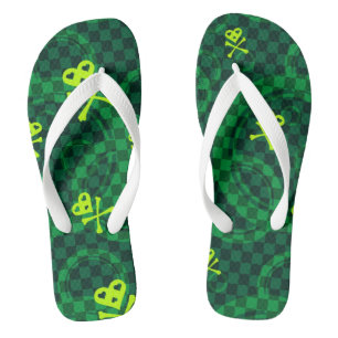 Chanclas Modelo verde de Emo con los círculos