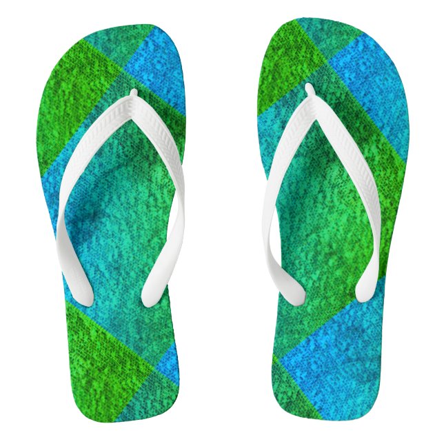 CHANCLAS MODERNA COCINA VERDE AZUL (Plantilla)