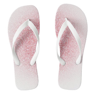 Chanclas Moderna y elegante plantilla Rosa Gold White Trend