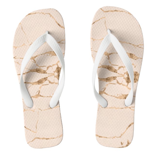 Chanclas Moderno Crackeado Gold Creme Profesional (Plantilla)