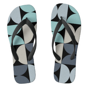 Chanclas Moderno de mediados de siglo azul verde y gris