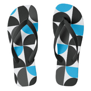 Chanclas Moderno de mediados de siglo negro azul y gris