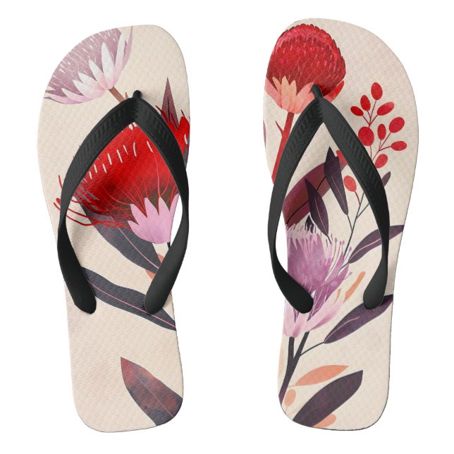 Chanclas Moderno Minimalista Boho Floral Botánico (Plantilla)