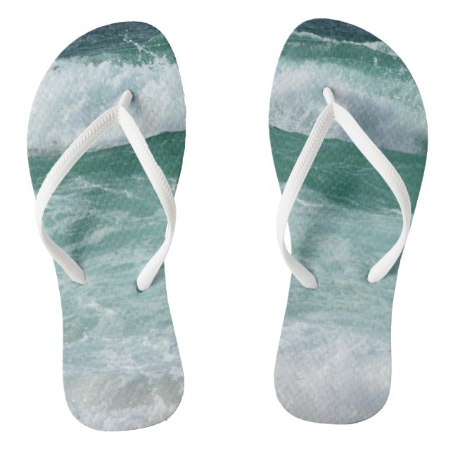 Chanclas Moderno Template de Playa Olas de Mar Adulto (Plantilla)
