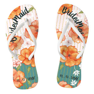 Chanclas Moderno Vintage Floral Bridesmaid Wedding Favor
