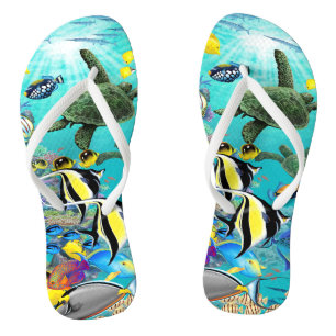 Chanclas Molokini Cove Turba de mar de peces tropicales de