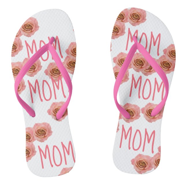 Chanclas "MOM" Flip Flops Pink Floral (Plantilla)
