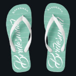 Chanclas Moneda De La Novia O Cualquier Patrón De Rayas De<br><div class="desc">Patrón de bandas de impresión - Cambie a cualquier color haciendo clic en personalizar. Y di lo que quieras. Haz de estos unos pequeños "flops" que tengan tu mensaje. ¡Habla de la playa!</div>