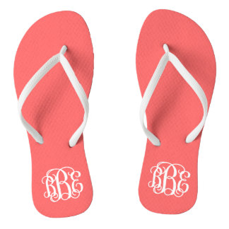 Chanclas Monograma de guión de adormidera de corales